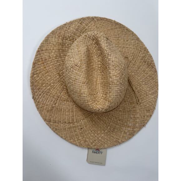 Faherty Rancher Raffia Hat in Natural - Picture 6 of 11